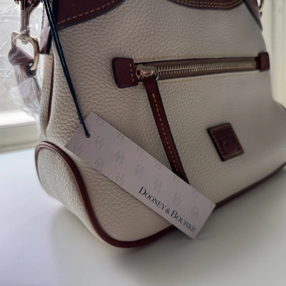 Dooney & Bourke White Pebble Grain Hobo Bag - Picture 13 of 13